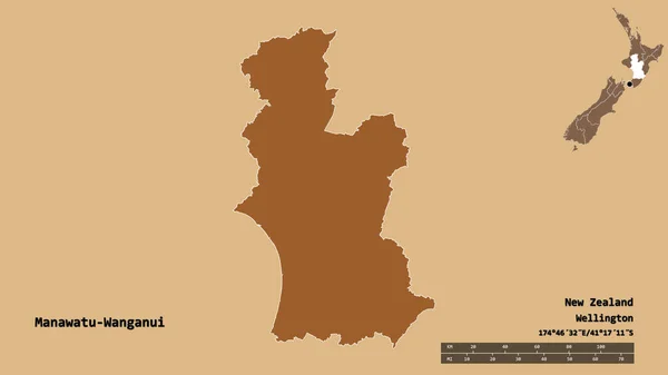 Gestalt Von Manawatu Wanganui Regionalrat Von Neuseeland Dessen Hauptstadt Auf — Stockfoto