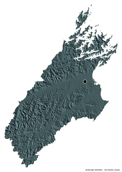 Форма Мальборо Унитарная Власть Новой Зеландии Столицей Изолированной Белом Фоне — стоковое фото