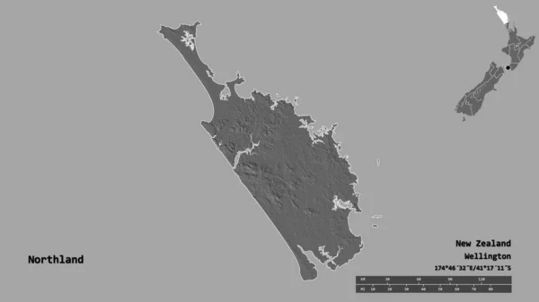 Σχήμα Northland Περιφερειακό Συμβούλιο Της Νέας Ζηλανδίας Κεφάλαιό Του Απομονωμένο — Φωτογραφία Αρχείου
