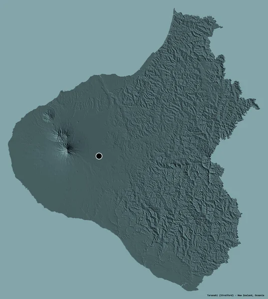 Forma Taranaki Consiglio Regionale Della Nuova Zelanda Con Sua Capitale — Foto Stock