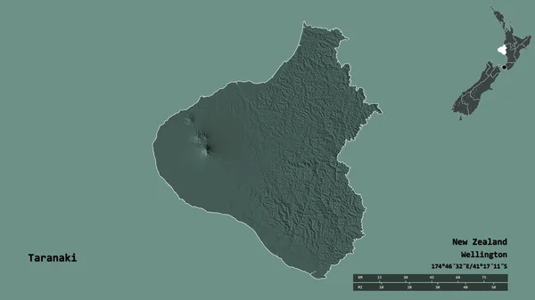 Forma Taranaki Consejo Regional Nueva Zelanda Con Capital Aislada Sobre —  Fotos de Stock