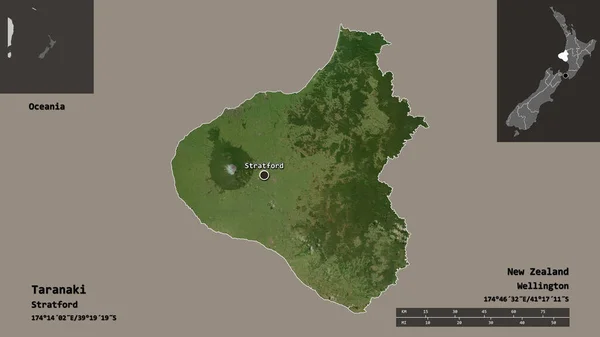 Форма Таранаки Регионального Совета Новой Зеландии Столицы Шкала Расстояний Предварительные — стоковое фото