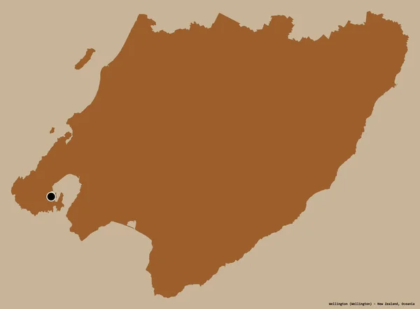 Форма Веллингтона Регионального Совета Новой Зеландии Столицей Изолированной Прочном Цветном — стоковое фото