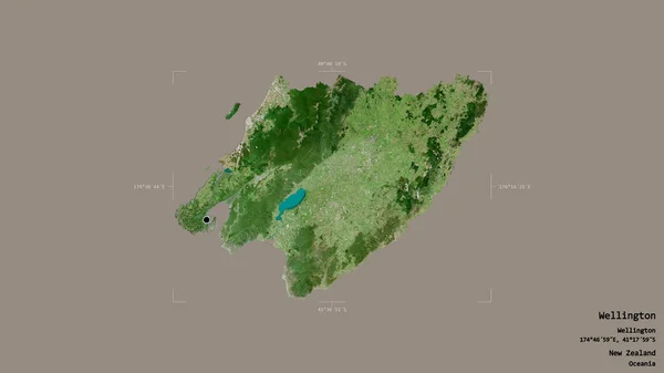 Oblast Wellington Regionální Rada Nového Zélandu Izolované Pevném Pozadí Georeferenced — Stock fotografie