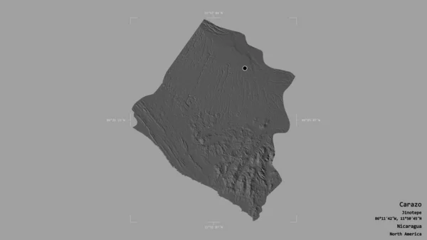 Zona Carazo Departamento Nicaragua Aislada Sobre Fondo Sólido Una Caja —  Fotos de Stock