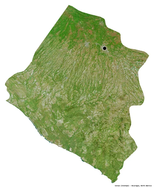 カラゾの形 ニカラグアの部門 その首都は白い背景に隔離されました 衛星画像 3Dレンダリング — ストック写真