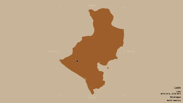 Gebiet Von Leon Departamento Nicaragua Isoliert Auf Einem Soliden Hintergrund — Stockfoto