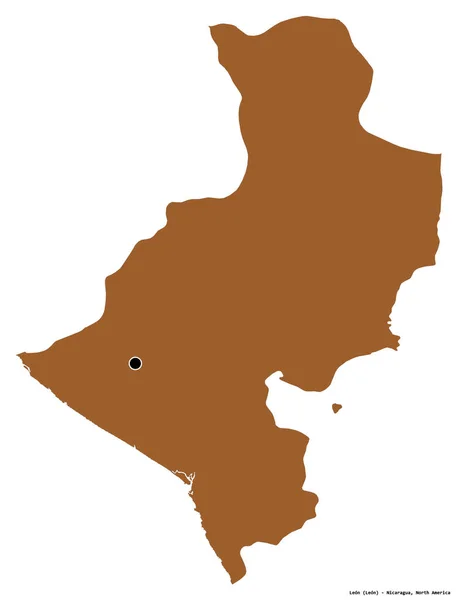 Muoto Leon Osasto Nicaragua Sen Pääkaupunki Eristetty Valkoisella Pohjalla Koostumus — kuvapankkivalokuva