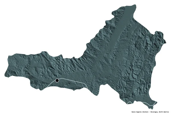 Forma Nueva Segovia Departamento Nicaragua Con Capital Aislada Sobre Fondo — Foto de Stock