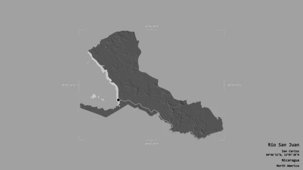 Zona Río San Juan Departamento Nicaragua Aislada Sobre Fondo Sólido —  Fotos de Stock