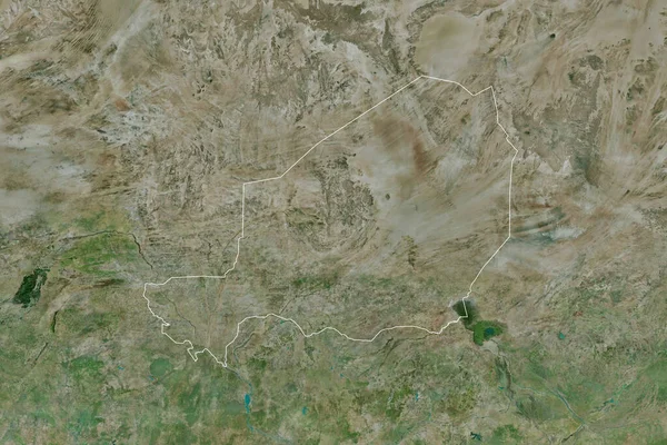 Zone Étendue Niger Esquissé Imagerie Satellite Rendu — Photo