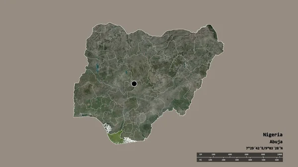 Зневірена Форма Нігерії Столицею Основним Регіональним Відділом Відокремленою Територією Баєльса — стокове фото