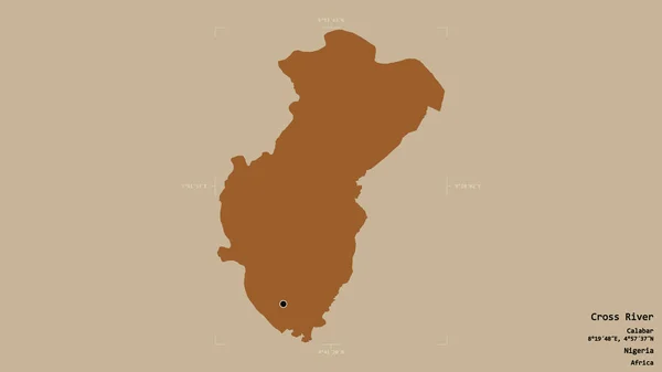 Територія Крос Рівер Штат Нігерія Відокремлена Твердому Тлі Обтічному Ящику — стокове фото
