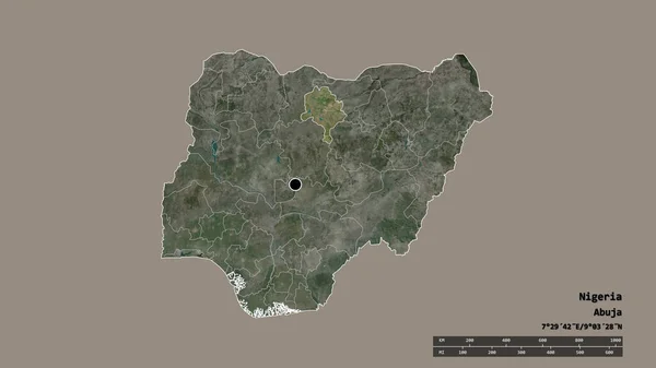 Başkenti Ana Bölgesel Bölümü Ayrılmış Kano Bölgesi Ile Nijerya Nın — Stok fotoğraf