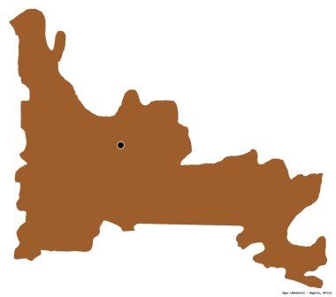 Nijerya 'nın başkenti beyaz arka planda izole edilmiş Ogun' un şekli. Desenli dokuların bileşimi. 3B görüntüleme