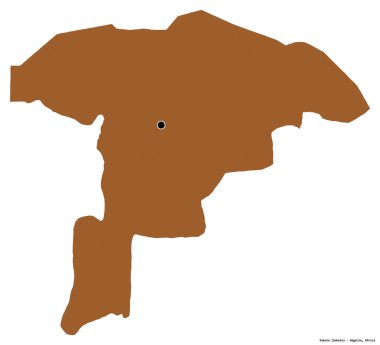 Sokoto 'nun şekli, Nijerya eyaleti, başkenti beyaz arka planda izole edilmiş. Desenli dokuların bileşimi. 3B görüntüleme