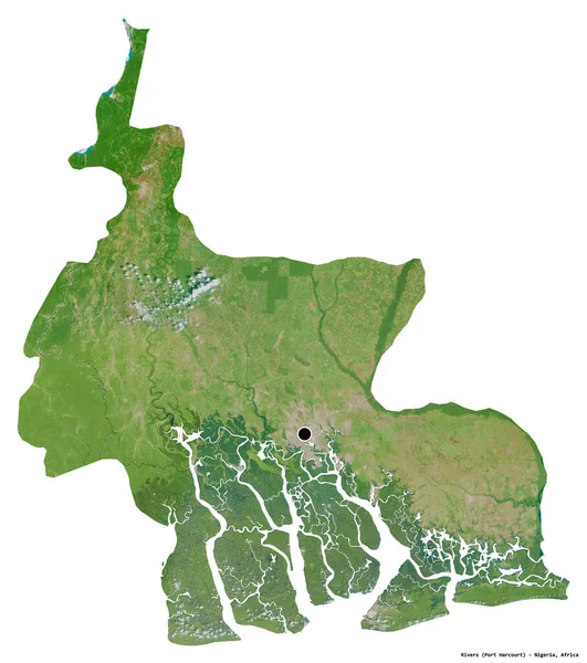 Σχήμα Ποταμών Πολιτεία Της Νιγηρίας Την Πρωτεύουσα Της Απομονωμένη Λευκό — Φωτογραφία Αρχείου