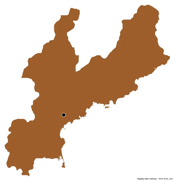 Forme Hamgyong Namdo Province Corée Nord Avec Capitale Isolée Sur — Photo