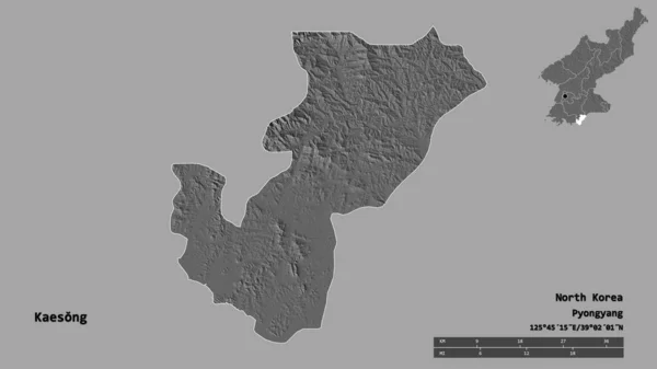 Forma Kaesong Región Administrativa Especial Corea Del Norte Con Capital —  Fotos de Stock