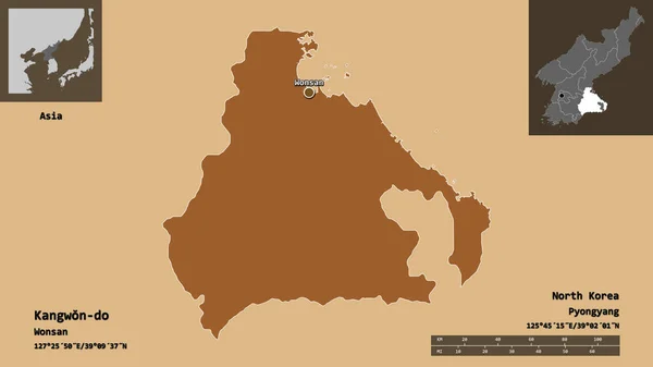 Forma Kangwon Provincia Corea Del Norte Capital Escala Distancia Vistas —  Fotos de Stock