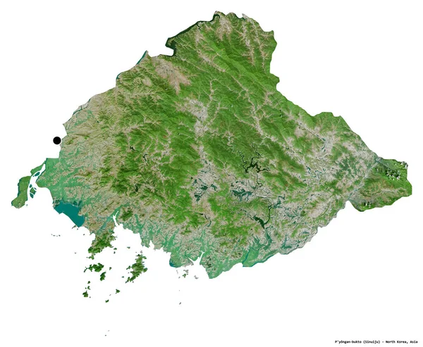 Forma Yongan Bukto Provincia Corea Del Norte Con Capital Aislada —  Fotos de Stock