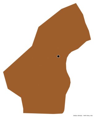 Sinuiju 'nun şekli, Kuzey Kore' nin özel idari bölgesi, başkenti beyaz arka planda izole edilmiştir. Desenli dokuların bileşimi. 3B görüntüleme