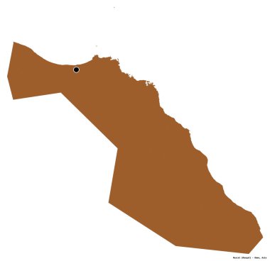 Umman ili Muscat 'ın beyaz arka planda bulunan başkenti. Desenli dokuların bileşimi. 3B görüntüleme