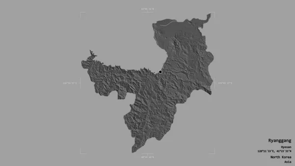 Zona Ryanggang Provincia Corea Del Norte Aislada Sobre Fondo Sólido —  Fotos de Stock