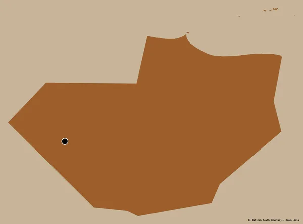 Форма Аль Батины Регион Оман Столицей Изолированы Твердом Цветном Фоне — стоковое фото