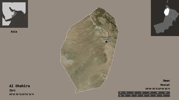 Forma Dhahira Regione Dell Oman Sua Capitale Scala Distanza Anteprime — Foto Stock