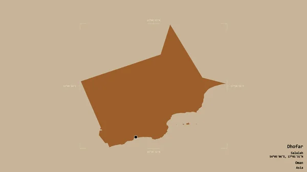 Район Дофар Провинция Оман Изолирован Твердом Фоне Геометрической Коробке Метки — стоковое фото