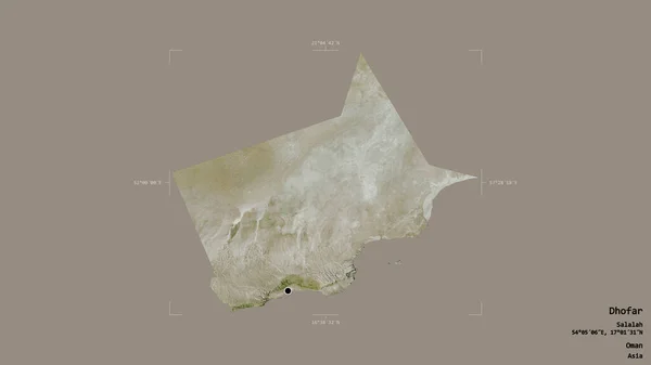 Zona Dhofar Provincia Omán Aislada Sobre Fondo Sólido Una Caja — Foto de Stock