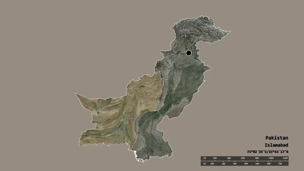 Спустошена Форма Пакистану Столицею Основним Регіональним Поділом Відокремленою Територією Белуджистану — стокове фото