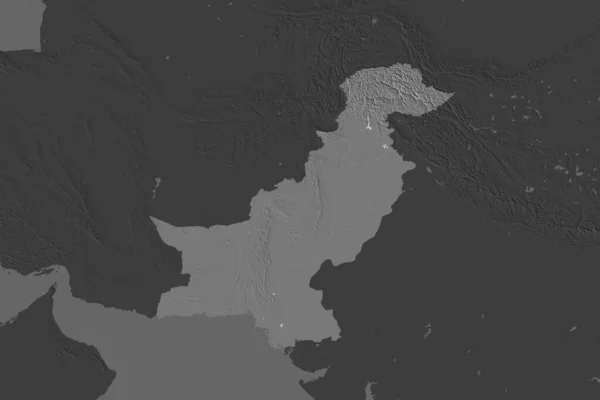 Gestalt Pakistans Getrennt Durch Die Entwässerung Benachbarter Gebiete Karte Der — Stockfoto