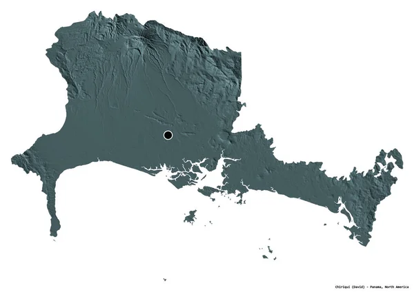 Vorm Van Chiriqui Provincie Panama Met Als Hoofdstad Geïsoleerd Witte — Stockfoto