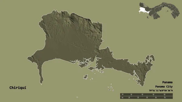 Vorm Van Chiriqui Provincie Panama Met Hoofdstad Geïsoleerd Een Solide — Stockfoto