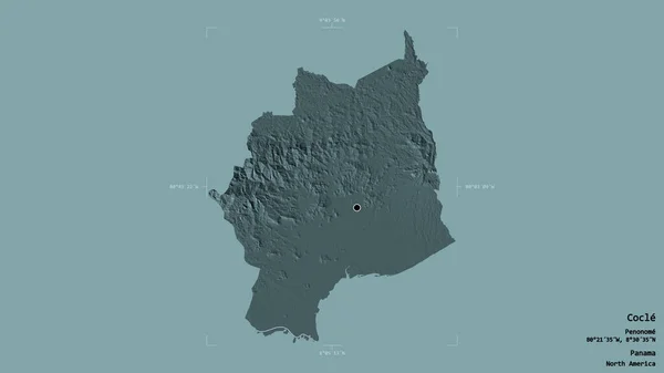 Zona Cocle Provincia Panamá Aislada Sobre Fondo Sólido Una Caja — Foto de Stock