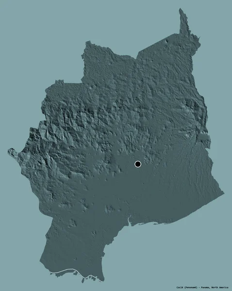 Vorm Van Cocle Provincie Panama Met Hoofdstad Geïsoleerd Een Solide — Stockfoto