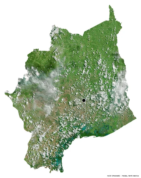 Form Cocle Provinsen Panama Med Sin Huvudstad Isolerad Vit Bakgrund — Stockfoto