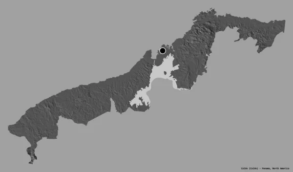 Форма Колон Провінція Панама Своєю Столицею Ізольованою Суцільному Кольоровому Тлі — стокове фото