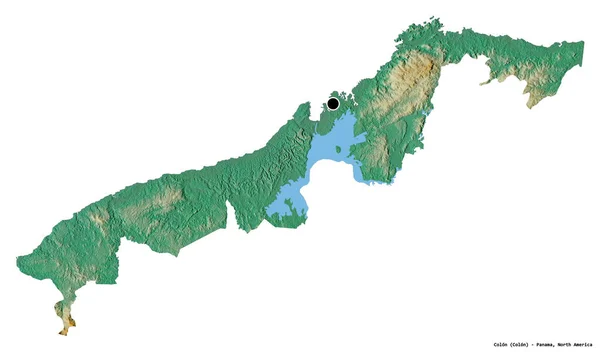 Forma Cólon Província Panamá Com Sua Capital Isolada Sobre Fundo — Fotografia de Stock