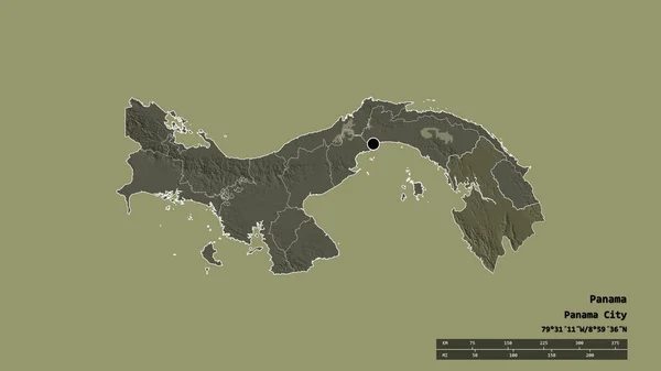 Başkenti Ana Bölgesel Bölümü Ayrılmış Darien Bölgesiyle Panama Nın Dejenere — Stok fotoğraf