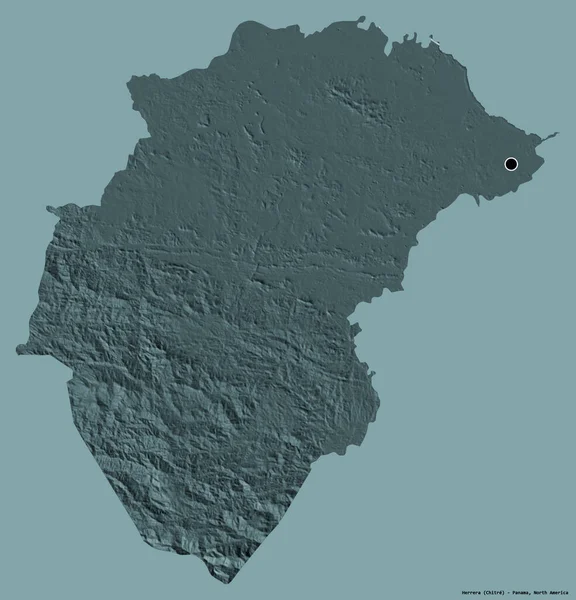 Форма Эррера Провинция Панама Столицей Изолированы Твердом Цветном Фоне Цветная — стоковое фото