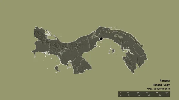 Bentuk Panama Dengan Ibukotanya Divisi Regional Utama Dan Wilayah Kuna — Stok Foto
