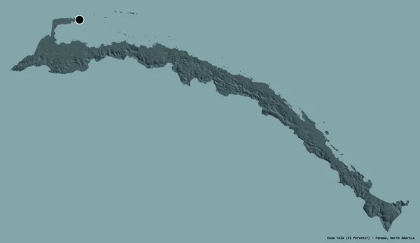 Σχήμα Κούνα Γιάλα Ιθαγενές Έδαφος Του Παναμά Κεφάλαιό Του Απομονωμένο — Φωτογραφία Αρχείου
