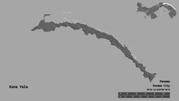 Forma Kuna Yala Território Indígena Panamá Com Sua Capital Isolada — Fotografia de Stock