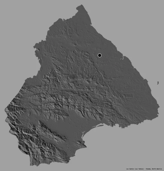 Forma Los Santos Provincia Panamá Con Capital Aislada Sobre Fondo — Foto de Stock