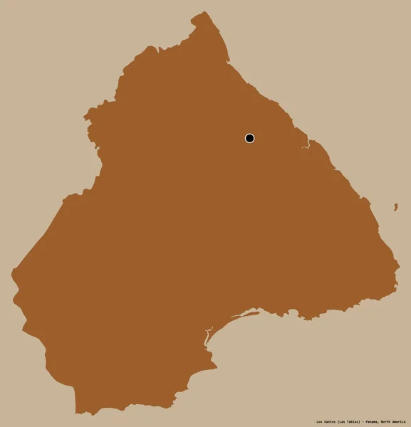 Форма Лос Сантос Провінція Панама Столицею Ізольованою Суцільному Кольоровому Тлі — стокове фото