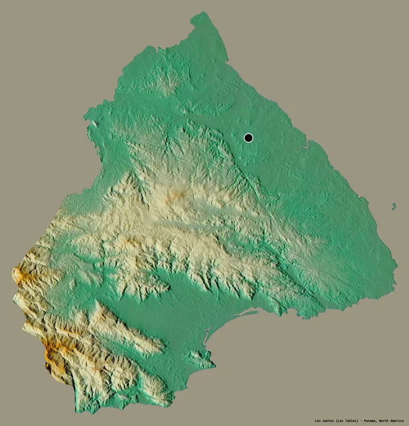 Gestalt Von Los Santos Provinz Panama Mit Seiner Hauptstadt Isoliert — Stockfoto