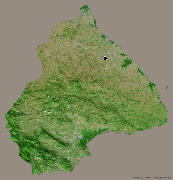 Форма Лос Сантос Провинция Панама Столицей Изолированы Прочном Цветном Фоне — стоковое фото